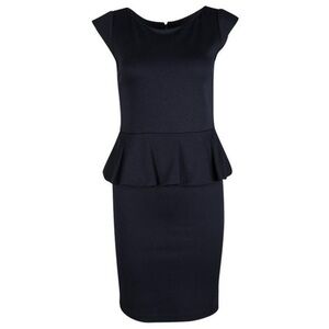Alice + Olivia Navy Blue Cap Sleeve Victoria Peplum Dress size 6